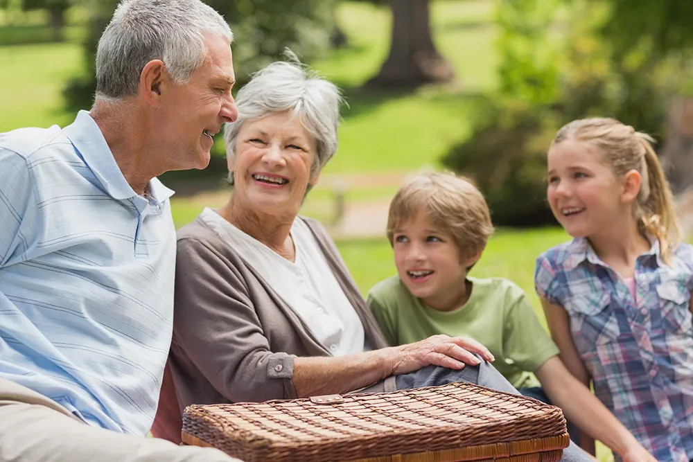 Grandma & Grandpa With The Kids.