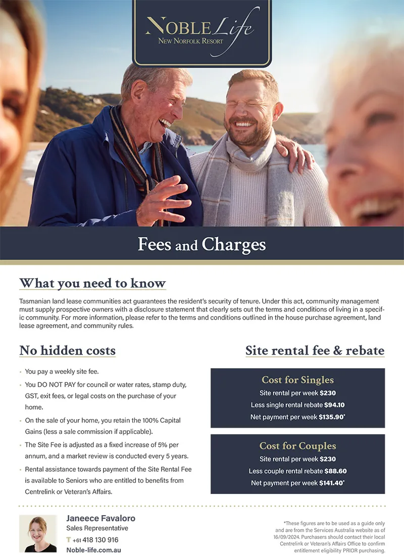 Fees & Charges flyer