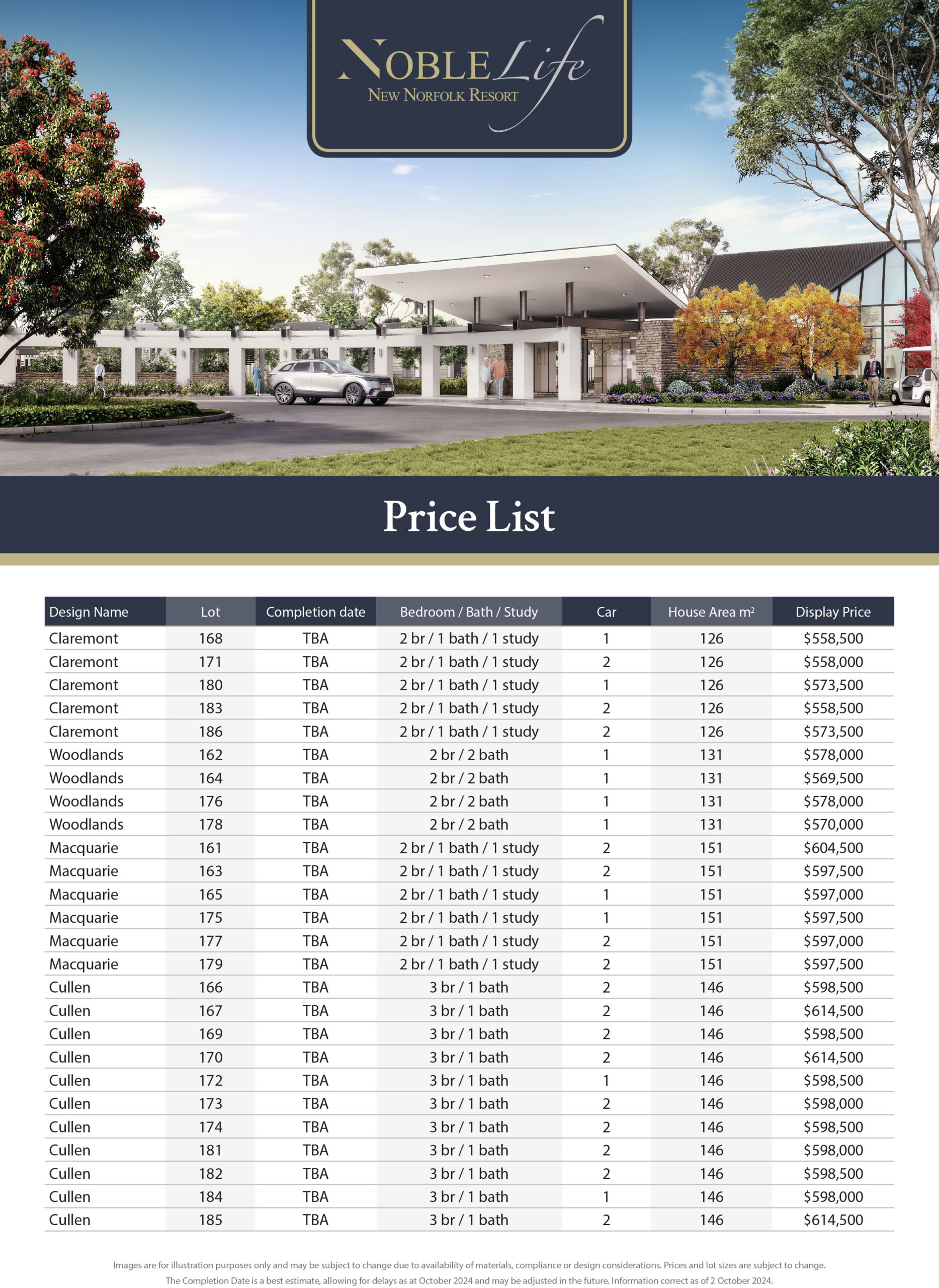 Price List flyer
